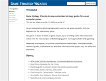 Tablet Screenshot of gamestrategywizards.com